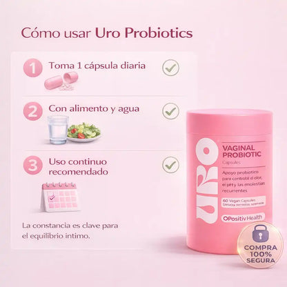 URO Probiótico Vaginal — Recupera tu Equilibrio Íntimo y Siente la Diferencia